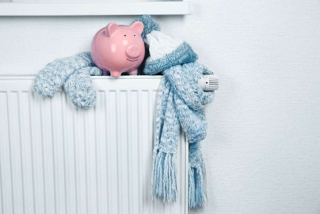 Piggy bank on radiator